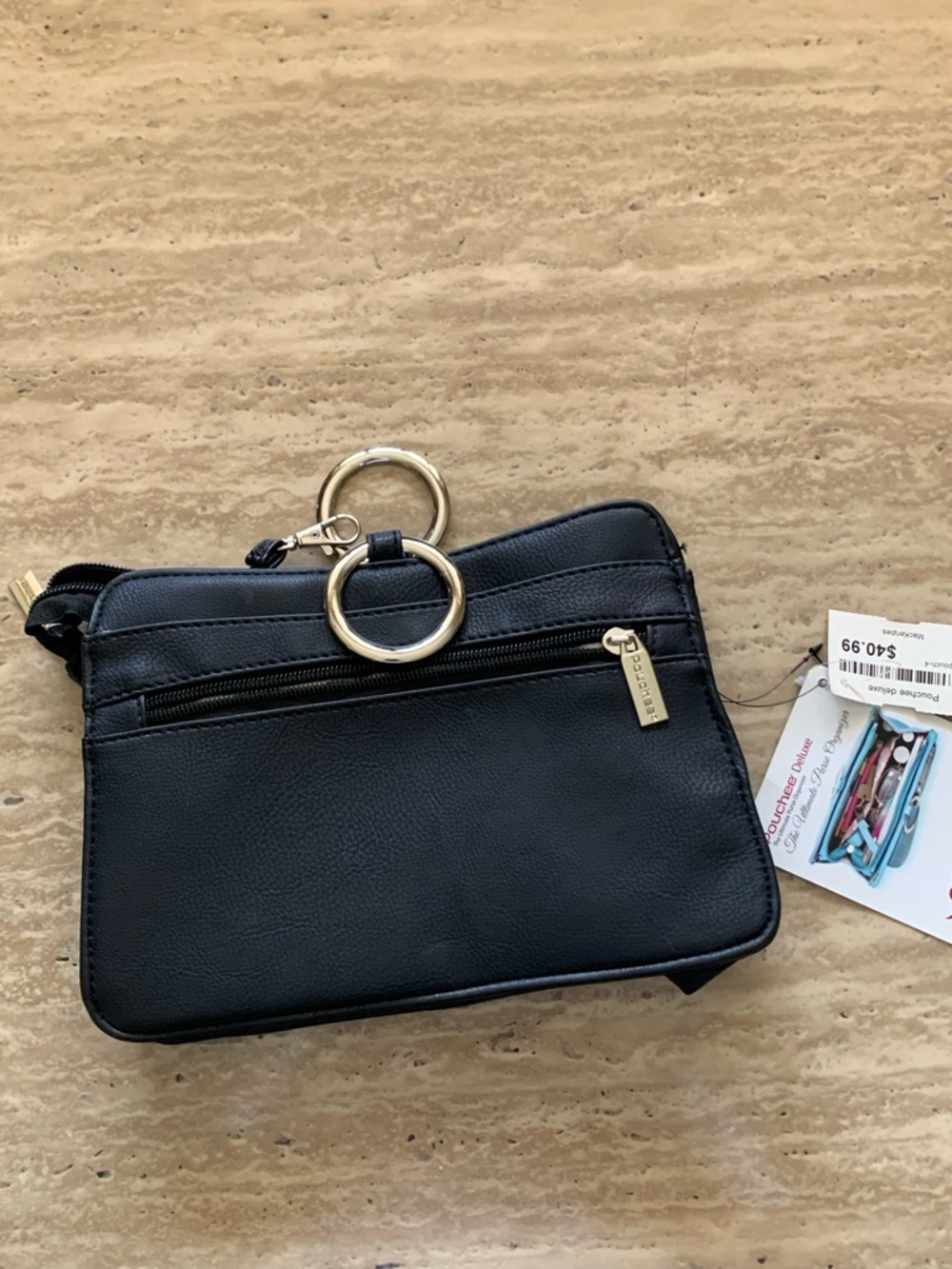 Black purse organizer